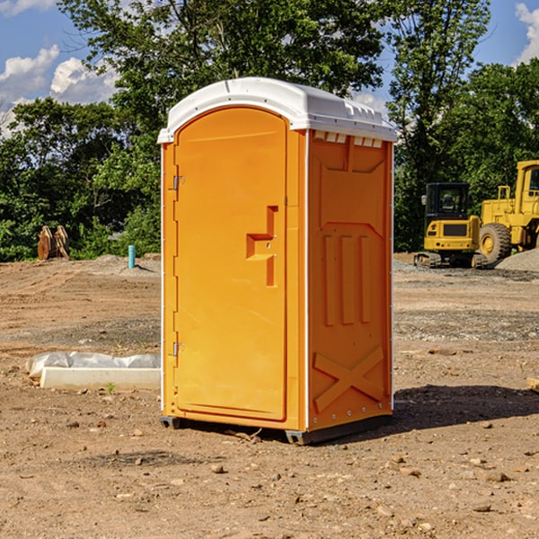 how often are the porta potties cleaned and serviced during a rental period in Hondah